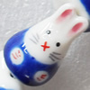 Ceramics Beads, Rabbit, 14x22mm Hole:3mm, Sold by Bag  