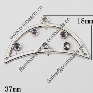 Pendant, Zinc Alloy Jewelry Findings, 37x18mm, Sold by Bag  