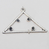 Pendant, Zinc Alloy Jewelry Findings, Triangle 37x25mm, Sold by Bag  