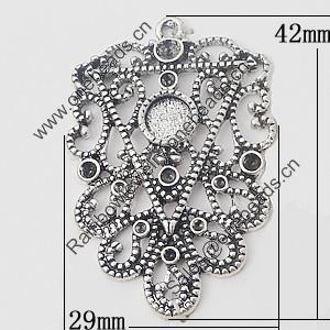 Pendant, Zinc Alloy Jewelry Findings, 29x42mm, Sold by Bag  