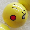 Ceramics Beads, Round, 15mm Hole:3mm, Sold by Bag  