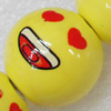 Ceramics Beads, Round, 15mm Hole:3mm, Sold by Bag  