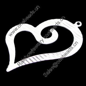 Iron Jewelry Finding Pendant Lead-free, Heart 32x25mm, Sold by bag  