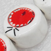 Ceramics Beads, Flat Round, 15x9mm Hole:3mm, Sold by Bag  