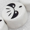 Ceramics Beads, Flat Round, 15x9mm Hole:3mm, Sold by Bag  