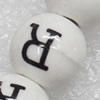 Ceramics Beads, Round, 10mm Hole:2mm, Sold by Bag  