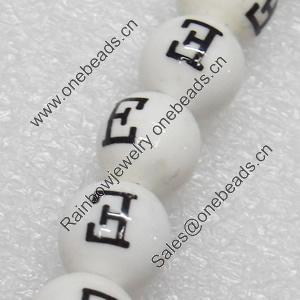 Ceramics Beads, Round, 10mm Hole:2mm, Sold by Bag  