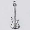 Pendant, Zinc Alloy Jewelry Findings, Quitar 18x66mm, Sold by Bag