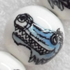 Ceramics Beads, Round, 14mm Hole:2mm, Sold by Bag  