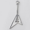 Pendant, Zinc Alloy Jewelry Findings, Quitar 21x63mm, Sold by Bag  