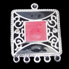 Zinc Alloy Enamel Connectors, Rectangle 30x37mm, Sold by Bag  