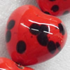Ceramics Beads, Heart, 39mm Hole:4mm, Sold by PC  