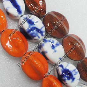 Ceramics Beads, Mix Color, 20x30mm, Sold by Bag  