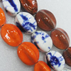 Ceramics Beads, Mix Color, 20x30mm, Sold by Bag  