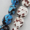 Ceramics Beads, Mix Color, Square 26x28mm, Sold by Bag  