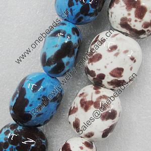 Ceramics Beads, Mix Color, Square 26x28mm, Sold by Bag  