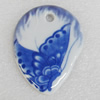 Ceramics Pendants, 49x66mm Hole:5mm, Sold by PC  