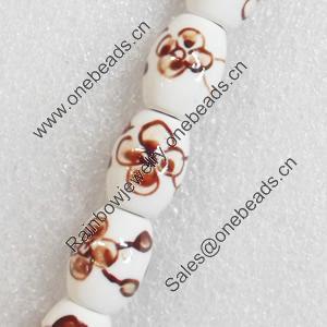 Ceramics Beads, Drum, 15x19mm Hole:4mm, Sold by PC  