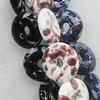 Ceramics Beads, Mix Color, Flat Round 28x9mm, Sold by Bag  