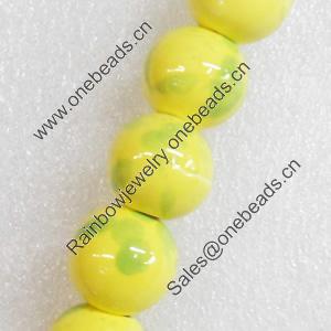 Ceramics Beads, Round, 18mm Hole:5mm, Sold by PC  