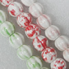 Ceramics Beads, Mix Color, Fluted Round 12mm, Sold by Bag  