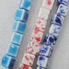 Ceramics Beads, Mix Color, Square 10mm, Sold by Bag  