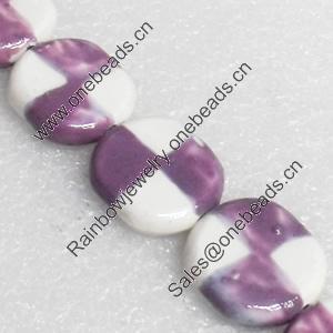 Ceramics Beads, 21x23x7mm Hole:2mm, Sold by PC  