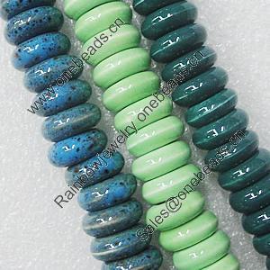 Ceramics Beads, Mix Color, Rondelle 13mm, Sold by Bag  