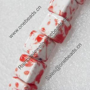 Ceramics Beads, Square, 10mm Hole:4mm, Sold by PC  
