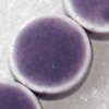 Ceramics Beads, Flat Round, 8x4mm Hole:1.5mm, Sold by PC  