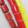 Ceramics Beads, Mix Color, Rectangle 15x17mm, Sold by Bag  