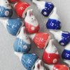 Printing Ceramics Beads, Mix Color, Rabbit 15x23mm, Sold by Bag  