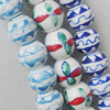 Printing Ceramics Beads, Mix Color, Round 20mm, Sold by Bag  