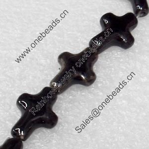 Ceramics Beads, Cross, 13x18mm Hole:1.5mm, Sold by PC  