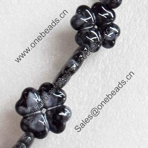 Ceramics Beads, Flower, 28mm Hole:2mm, Sold by PC  