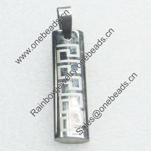 Stainless Steel Pendant, 10x35mm, Sold by PC  