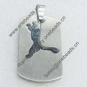 Stainless Steel Pendant, 20x38mm, Sold by PC  