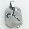 Stainless Steel Pendant, 18x27mm, Sold by PC  