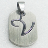 Stainless Steel Pendant, 18x27mm, Sold by PC  