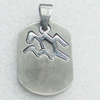Stainless Steel Pendant, 18x27mm, Sold by PC  