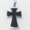 Stainless Steel Pendant, Cross, 22x40mm, Sold by PC  