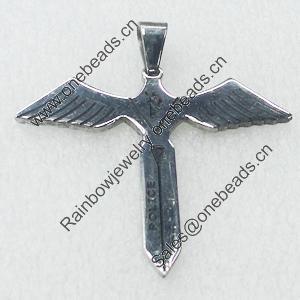 Stainless Steel Pendant, 44x38mm, Sold by PC  