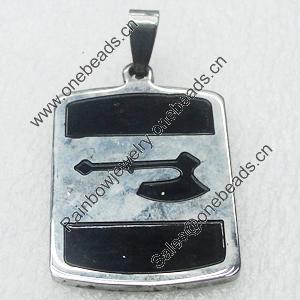 Stainless Steel Pendant, 25x40mm, Sold by PC  