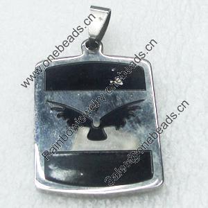 Stainless Steel Pendant, 25x40mm, Sold by PC  