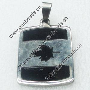 Stainless Steel Pendant, 25x40mm, Sold by PC  