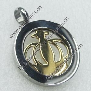 Stainless Steel Pendant, 25x33mm, Sold by PC  
