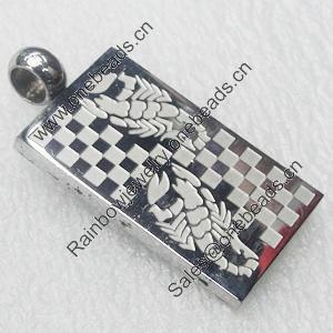 Stainless Steel Pendant, 20x40mm, Sold by PC  