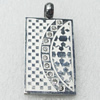 Stainless Steel Pendant, 20x40mm, Sold by PC  