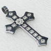 Stainless Steel Pendant, Cross, 26x45mm, Sold by PC  