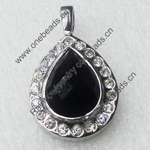 Stainless Steel Pendant, Teardrop, 19x33mm, Sold by PC  